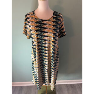 Women's LuLaRoe Julia Dress Size L Multi-color